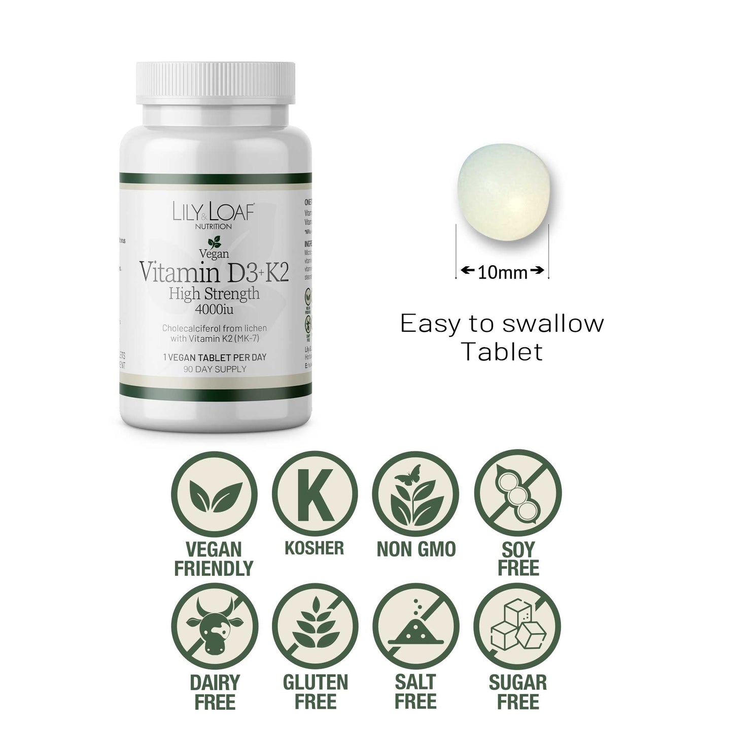 Vitamin D3 + K2 High Strength